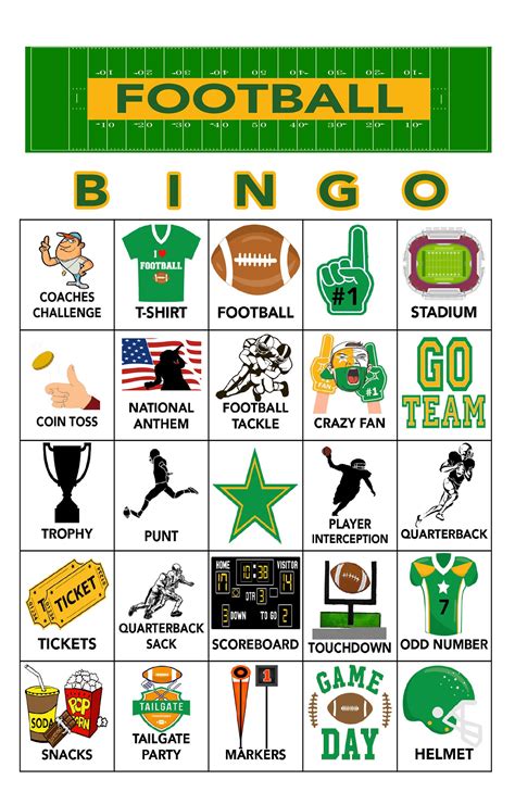 football bingo for kids